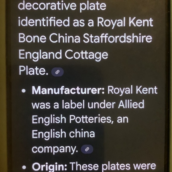 Royal Kent Bone China Staffordshire England Cottage Plate - Picture 3 of 4